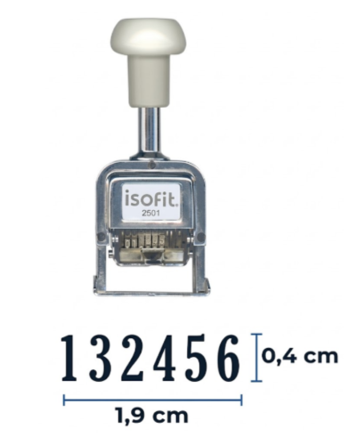 Foliador Metalico 6 Digitos